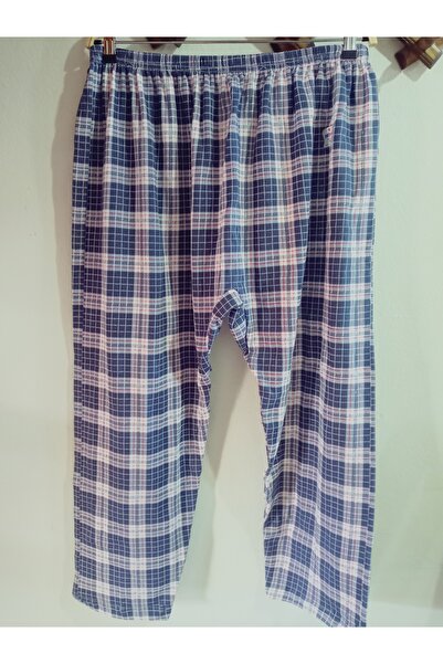 NETYILDIZ Elastic Waist, Ribbon Detail, High-Quality Cotton Yarn Woven Fabric Pajama Bottoms