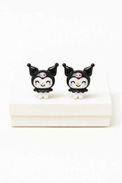 MakeWell Kuromi Design Tarnish-Free Stainless Steel Anti-Allergic Earrings for Silver Needle Pierced Ears