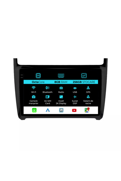 NavStore Dedicated Navigation Volkswagen Polo (2009-2018), 2K, 8Gb Ram, 256Gb Storage, Carplay