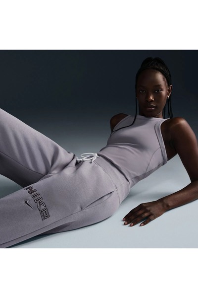 Nike Phoenix Fleece HR Logo Pant Wide Kadın Eşofman Altı - polarlı yüksek belli geniş paça - FV7684-634