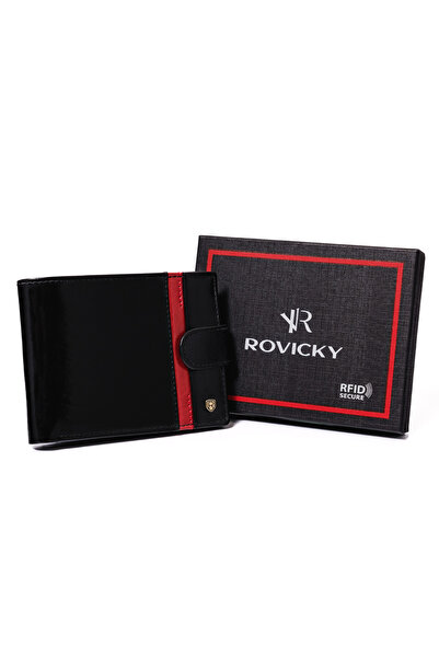 Other Men's leather wallet with a decorative strap - Rovicky
