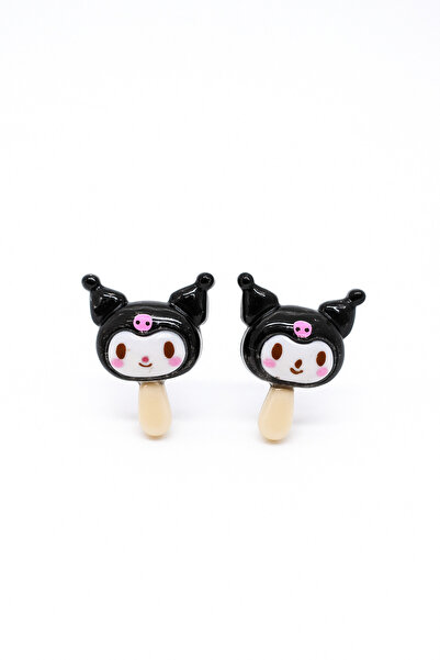 MakeWell Kuromi Design Tarnish-Free Stainless Steel Anti-Allergic Earrings for Silver Needle Pierced Ears