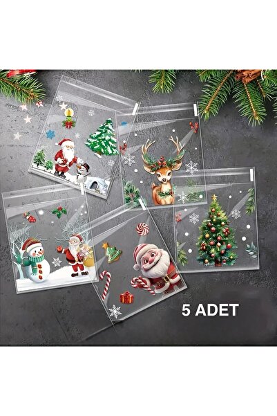 Two Two 5ADET-YILBAŞI konseptli Kurabiye Poşeti-Noel şeker poşeti-christmas
