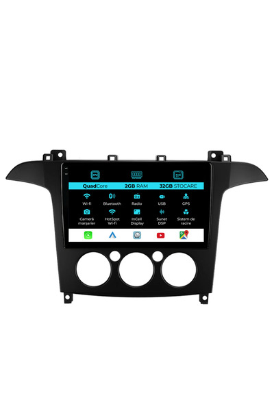 NavStore Dedicated Navigation Ford S-Max (2006 - 2015), 9Inch, 2Gb Ram, 32Gb Storage, Carplay, Manual Climate