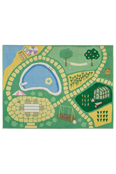 IKEA HUSSPARV Rug, green, 100 x 133 cm