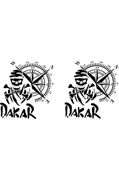 Oracal 651 Set Stickere Off Road, Dakar Busola, Negru, 35 cm x 33 cm