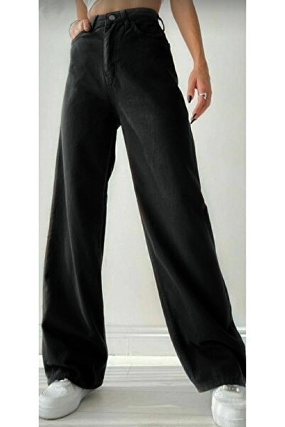 JAXEN Bt18182331 Women's Black High Waist Jeans Pants