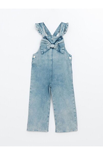 LC Waikiki Square Collar Baby Girl Jean Salopet