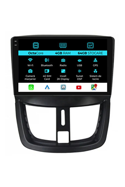 NavStore Navigatie Dedicata Peugeot 207 (2006-2015), 2K, 4Gb Ram, 64Gb Stocar...