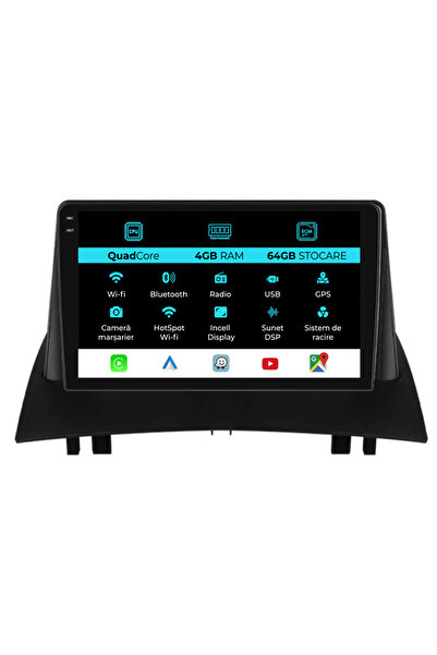 NavStore Αφιερωμένη πλοήγηση Renault Megane 2 (2002-2009), QuadCore, 9 ίντσες...