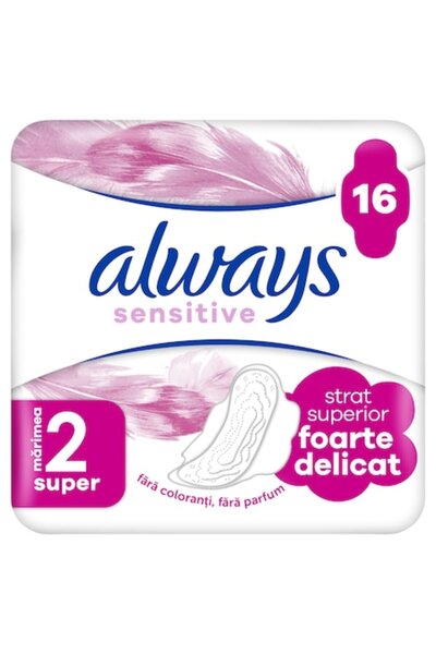 Always Pachet Sensitive Super Duo, 16 bucăți