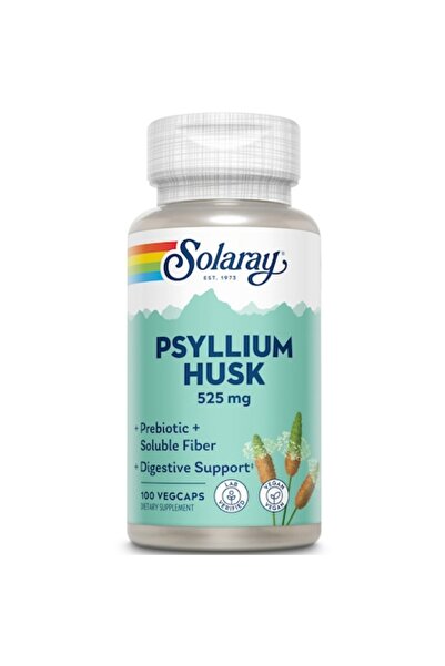 Solaray Coajă de psyllium 525mg, Solaray, 100 capsule vegetale