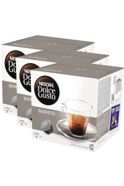 Nescafé Dolce Gusto Set de 3 capsule Espresso Barista, 48 capsule, 360 g