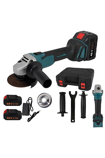 SokShop Professional Cordless Angle Grinder with 2 Batteries 48V 8000mAh, Kit