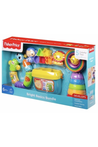 FISHER PRICE Fisher-Price 5-piece Toy Set, Bright Basics Bundle
