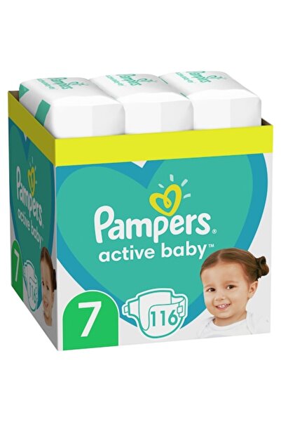 Pampers Scutece Active pentru bebeluși XXL, cutie, mărimea 7, 15+ kg, 116 bucăți