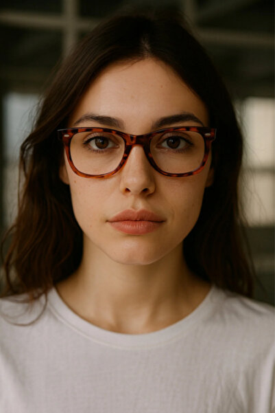 Saltos Unisex Leopard Cross-Cut Shiny Screen Glasses with Blue Light Filter Blue Block Uv400 Transparent Glasses