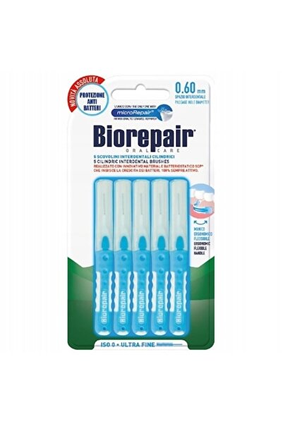Biorepair Cylindrical Interdental Brushes, Ultra-Thin 0.6 mm, 5 pcs