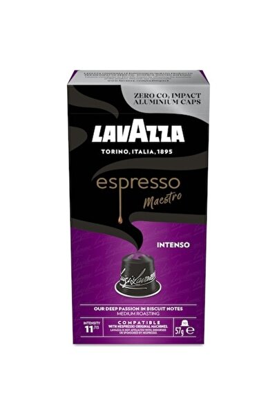 LavAzza Capsule de cafea, Intenso, compatibile cu Nespresso, aluminiu, 10 buc x 5,7 g