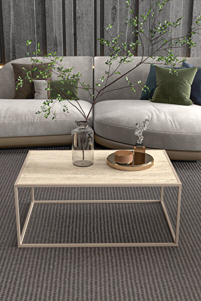 MİLVAKİ Orta Sehpa Bohem Traverten Dikdörtgen