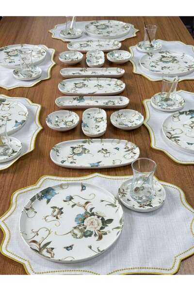 MD MİMOZA DEKOR Kahvaltı Takımı 41 Parça 6 Kişilik Roomy