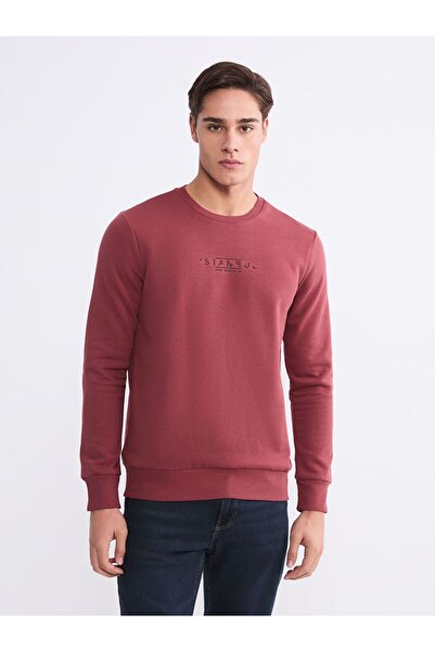 LC Waikiki Ανδρικό φούτερ LCWAIKIKI Classic Crew Neck με τύπωμα