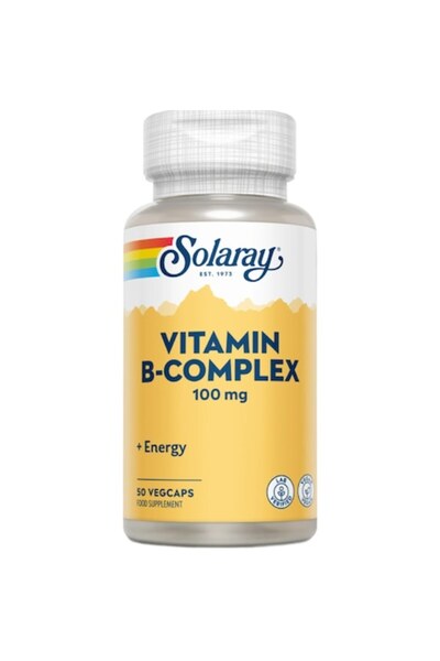 Solaray Vitamin B-Complex 100mg, Solaray, 50 vegetarian capsules
