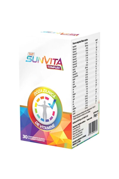 SUN WAVE PHARMA Complex Sunvita, — Complex de vitamine și minerale, 30 de comprimate
