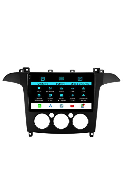 NavStore Dedicated Navigation Ford S-Max (2006 - 2015), 2K, 8Gb Ram, 256Gb Storage, Carplay, Manual Climate