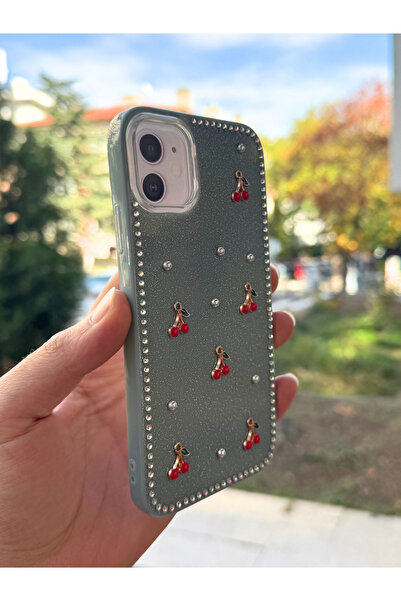 Dublin iPhone 11 Compatible Glittery Phone Case with Glitter and Rhinestones