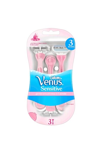 Gillette Venus Aparat de ras de unică folosință pentru femei, Sensitive, 3 bucăți