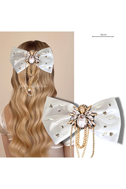 pegu baby collection LANT DE SATIN ALB CU PIATRĂ, ÎNCHIDERE AUTOMATĂ CU DESIG...