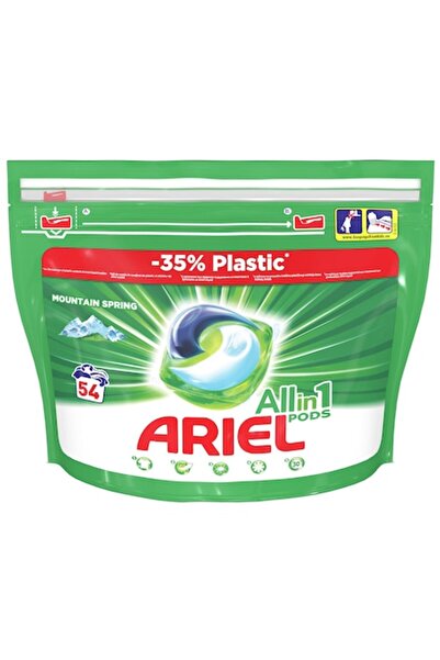 Ariel All in One PODS Mountain Spring laundry detergent capsules, 54 washes