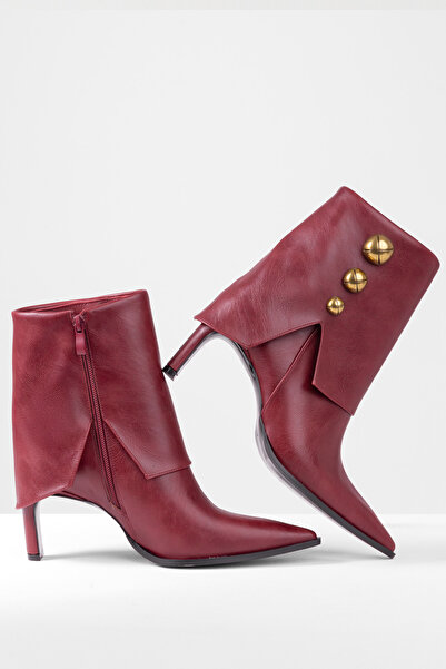 MARY Stylish Looking Women's Pointed Toe Comfortable Fit Leather Style Daily Boots