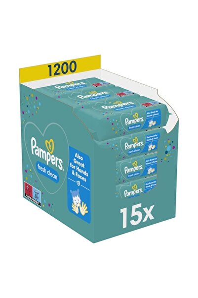 Pampers Șervețele umede Fresh Clean, pachete de 15 x 80, 1200 buc.