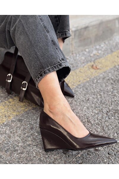 I Love Shoes Mariel Dolgu Topuklu Stiletto Acıkahve Mat Deri