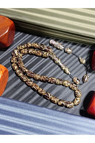 Anemore Collection سبحة مطلية بالذهب باللون الأسود