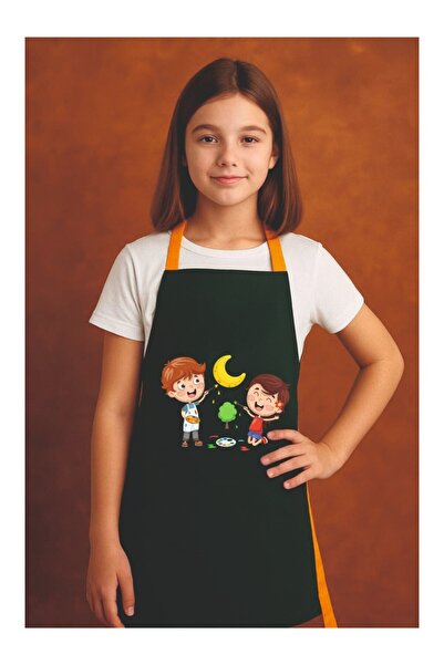 ÖNLÜK SEPETİ مريلة مطبخ للأطفال، مريلة للأنشطة للأعمار من 4 إلى 12 سنة
