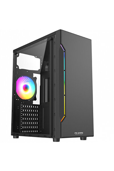 ProGaming - Computer Parts for Gamers ProGaming Cyber Case, Middle Tower, ATX, No PSU, 1 ARGB Fan, Black