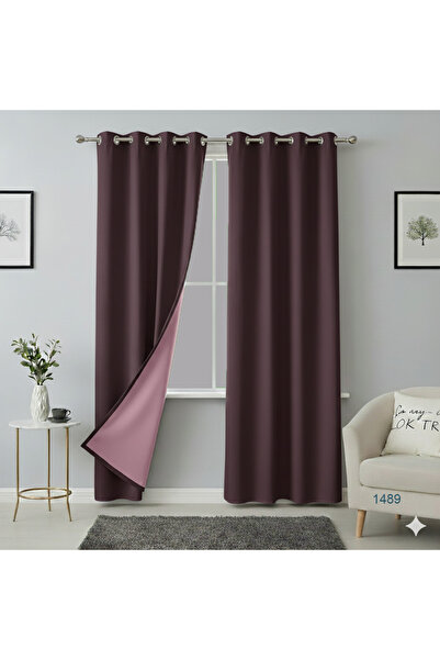 MebelPort Curtain Double Blackout 100% Blackout Bird's Eye Plantation (Two-Leaf)