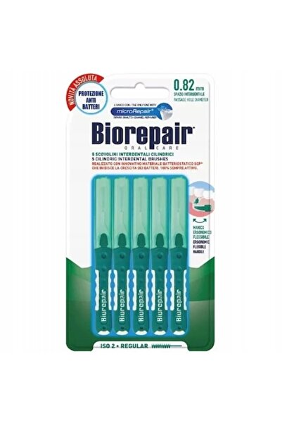 Biorepair Set of 5 interdental brushes, Biorepair, 0.82 mm, Green