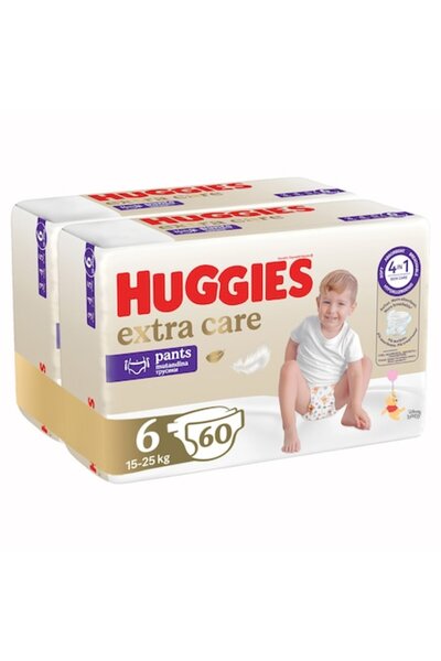 Huggies Extra Care Pants Pack 6, 15-25 kg, 60 pcs