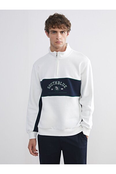 LC Waikiki Ανδρικό φούτερ SOUTHBLUE ψηλός λαιμός με τύπωμα