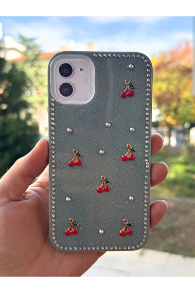Dublin iPhone 11 Compatible Glittery Phone Case with Glitter and Rhinestones
