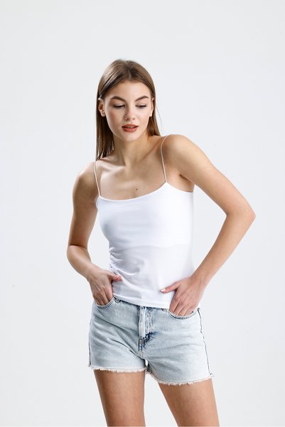 de zuzuu fashion Double Strap Drawstring Tank Top