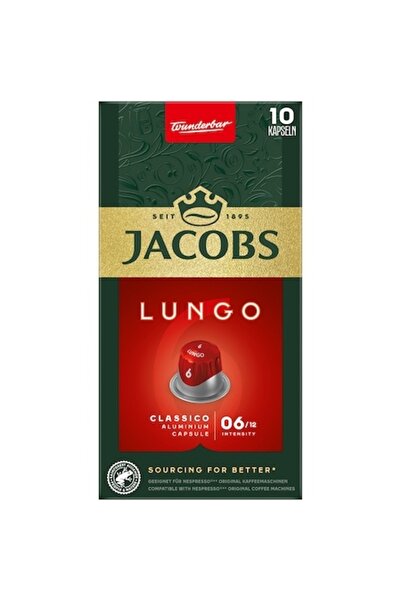 Jacobs Lungo Classico 6 capsule de cafea, compatibile cu Nespresso, 10 capsule (52 g)