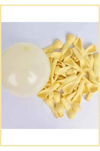 Doğumgünü Marketim 5 Inch (12 cm) Macaron Yellow Mini Balloon 10 Pieces