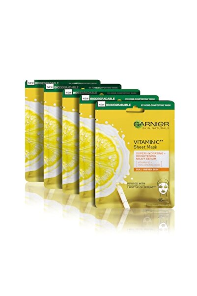 Garnier Set of 5 Vitamin C Sheet Masks for Face