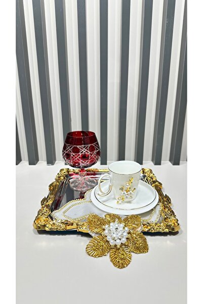 Vakıf home Bohemia Kristal Renkli Ayaklı Kahve Yanı Su Bardağı