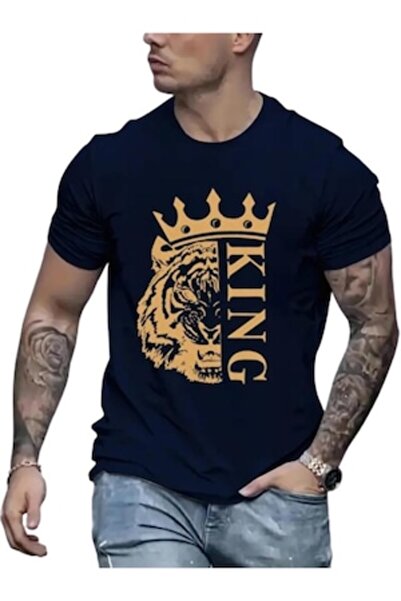 OEM Ανδρικό εξατομικευμένο μπλουζάκι KING LION